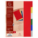Plastic tabbladen – 6 posities – A4 – assorti kleuren