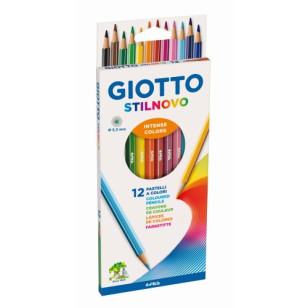 Etui met 12 kleurpotloden Giotto Stilnovo punt 3,3 mm