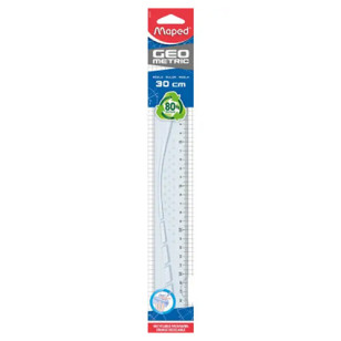 Geometric Maped liniaal 30 cm met anti-vlek rand – 80% gerecycled plastic
